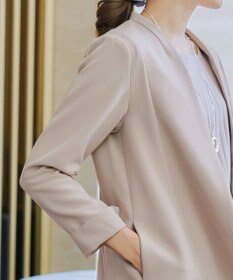 Tiaclasse 【ダブルストレッチ・洗える】カラーレスロングジャケット