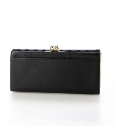 UNBILLION perche 牛革×ハラコ風ドットダブルかぶせ長財布