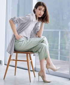 Tiaclasse L 【洗える】シフォンドレープカーディガン