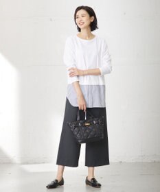 J.PRESS LADIES 【WEB限定カラーあり・洗える】T/Rアルガンシルク ワイド パンツ