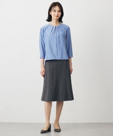 J.PRESS LADIES L 【洗える】T/Rアルガンシルク フレア スカート