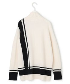 ICB 【洗える】 ソフトカシミヤミックス ライン柄ニット