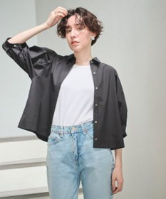 #Newans 【イージーケア】タックスリーブショート丈シャツ