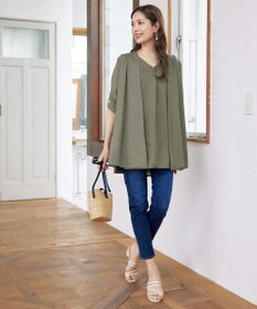 Tiaclasse L 【洗える】シフォンドレープカーディガン