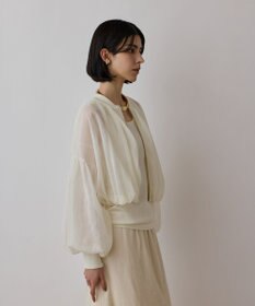 GRACE CONTINENTAL シアーニットバルーンジャケット