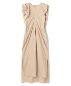 BEIGE， MALLOW / コットンタック バルーンスリーブドレス