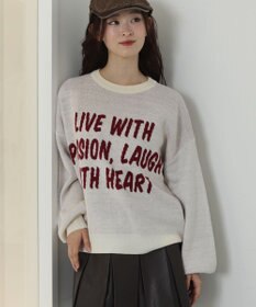 WEGO レタリングニットプルオーバー