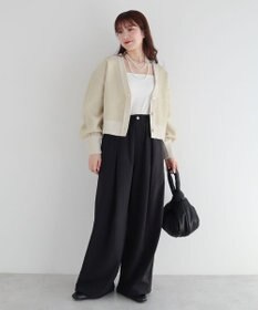 Green Parks ・ＥＬＥＮＣＡＲＥ　ＤＵＥ　ラメＶネックカーディガン