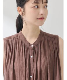 earth music&ecology 綿クレープワンピース（無地）