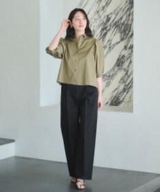 #Newans 【イージーケア】タックスリーブショート丈シャツ