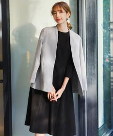 Tiaclasse 【ダブルストレッチ・洗える】カラーレスロングジャケット