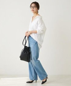 FOLNA RD ソフトレザー巾着ショルダーバッグ