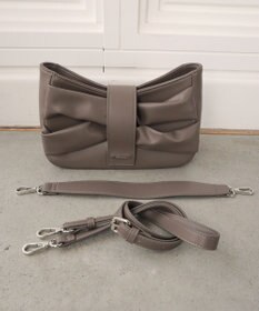 Tiaclasse 【安田美沙子さん着用・2way】リボンギャザーミニバッグ