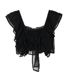 earth music&ecology フロッキードットフリルビスチェ