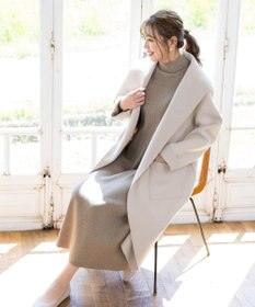 Tiaclasse 【洗える】大人上品なニットカーデ＋ワンピースセット