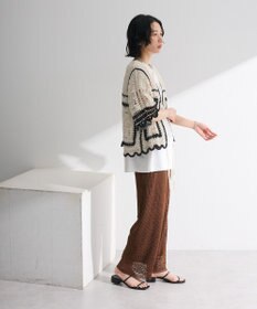 Green Parks ・ＥＬＥＮＣＡＲＥ　ＤＵＥ　カギ針風レースカーデ