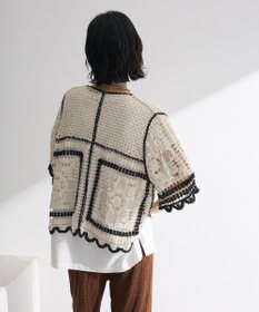 Green Parks ・ＥＬＥＮＣＡＲＥ　ＤＵＥ　カギ針風レースカーデ