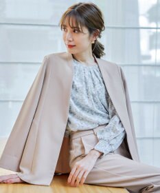 Tiaclasse 【ダブルストレッチ・洗える】カラーレスロングジャケット