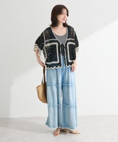 Green Parks ・ＥＬＥＮＣＡＲＥ　ＤＵＥ　カギ針風レースカーデ