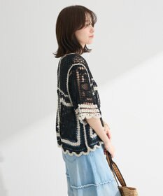 Green Parks ・ＥＬＥＮＣＡＲＥ　ＤＵＥ　カギ針風レースカーデ