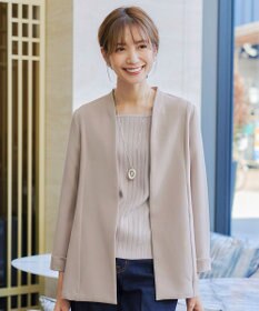 Tiaclasse 【ダブルストレッチ・洗える】カラーレスロングジャケット