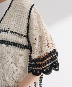 Green Parks ・ＥＬＥＮＣＡＲＥ　ＤＵＥ　カギ針風レースカーデ