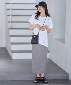 ANY L 【汗ジミ防止加工】シルケットスムースバックギャザーチュニック