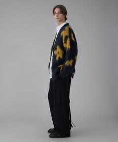 WEGO 【ユニセックス着用ITEM/MLサイズ展開】モヘアタッチパターンカーディガン