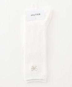 ANY KIDS 【日本製】リボン 刺繍 ハイソックス
