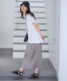 ANY L 【汗ジミ防止加工】シルケットスムースバックギャザーチュニック