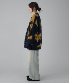WEGO 【ユニセックス着用ITEM/MLサイズ展開】モヘアタッチパターンカーディガン