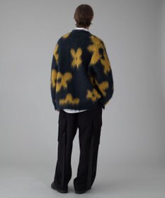 WEGO 【ユニセックス着用ITEM/MLサイズ展開】モヘアタッチパターンカーディガン