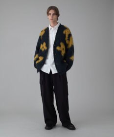 WEGO 【ユニセックス着用ITEM/MLサイズ展開】モヘアタッチパターンカーディガン