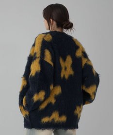 WEGO 【ユニセックス着用ITEM/MLサイズ展開】モヘアタッチパターンカーディガン