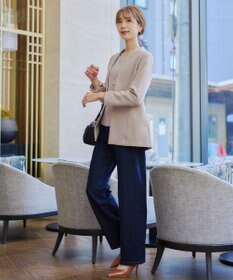 Tiaclasse 【ダブルストレッチ・洗える】カラーレスロングジャケット