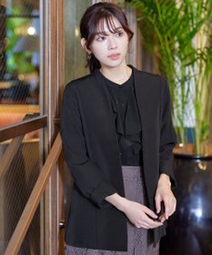 Tiaclasse 【ダブルストレッチ・洗える】カラーレスロングジャケット