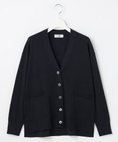 J.PRESS LADIES L 【季節の変わり目に】Vis/Peスパーク ニット Vネック カーディガン