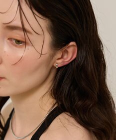 Phoebe 〈金属アレルギー対応/痛くないシリーズ〉リップルフープライトフィットイヤリング　シルバー/ニッケルフリー