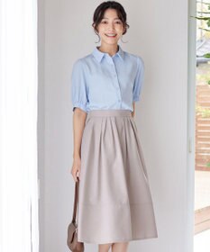 Tiaclasse L 【洗える】パフスリーブシャツブラウス