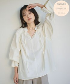 #Newans 【ANSWER for 骨格ナチュラル】ギャザーショルダーシャツ