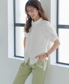 Tiaclasse L 【洗える】パフスリーブシャツブラウス