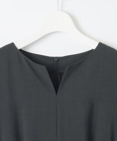 自由区 L 【17号サイズまで展開・カタログ掲載・UVカット・洗える】ウーステッドライク ワンピース