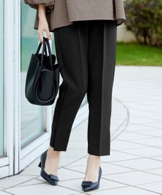 Tiaclasse 【ストレッチジョーゼット】スリットテーパードパンツ