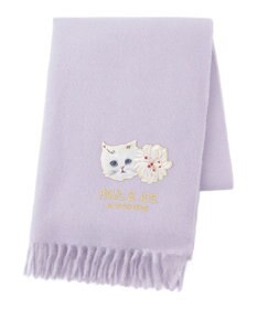 MOONBAT PAUL & JOE ACCESSOIRES ジプシー×クリザンテームワッペン付きムースタッチマフラー（パッケージ入り）