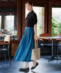 Tiaclasse L 【洗える】パフスリーブシャツブラウス