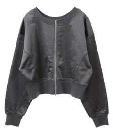 Green Parks サテンボンディングＺｉｐカーディガン