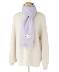 MOONBAT PAUL & JOE ACCESSOIRES ジプシー×クリザンテームワッペン付きムースタッチマフラー（パッケージ入り）