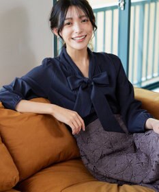 Tiaclasse 【新色追加・洗える】リボンタイブラウス