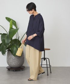 AMERICAN HOLIC 【WEB限定】接触冷感バンドカラーシャツチュニック