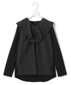 ICB L 【洗える】ハイゲージポンチ ラッフルカラープルオーバー